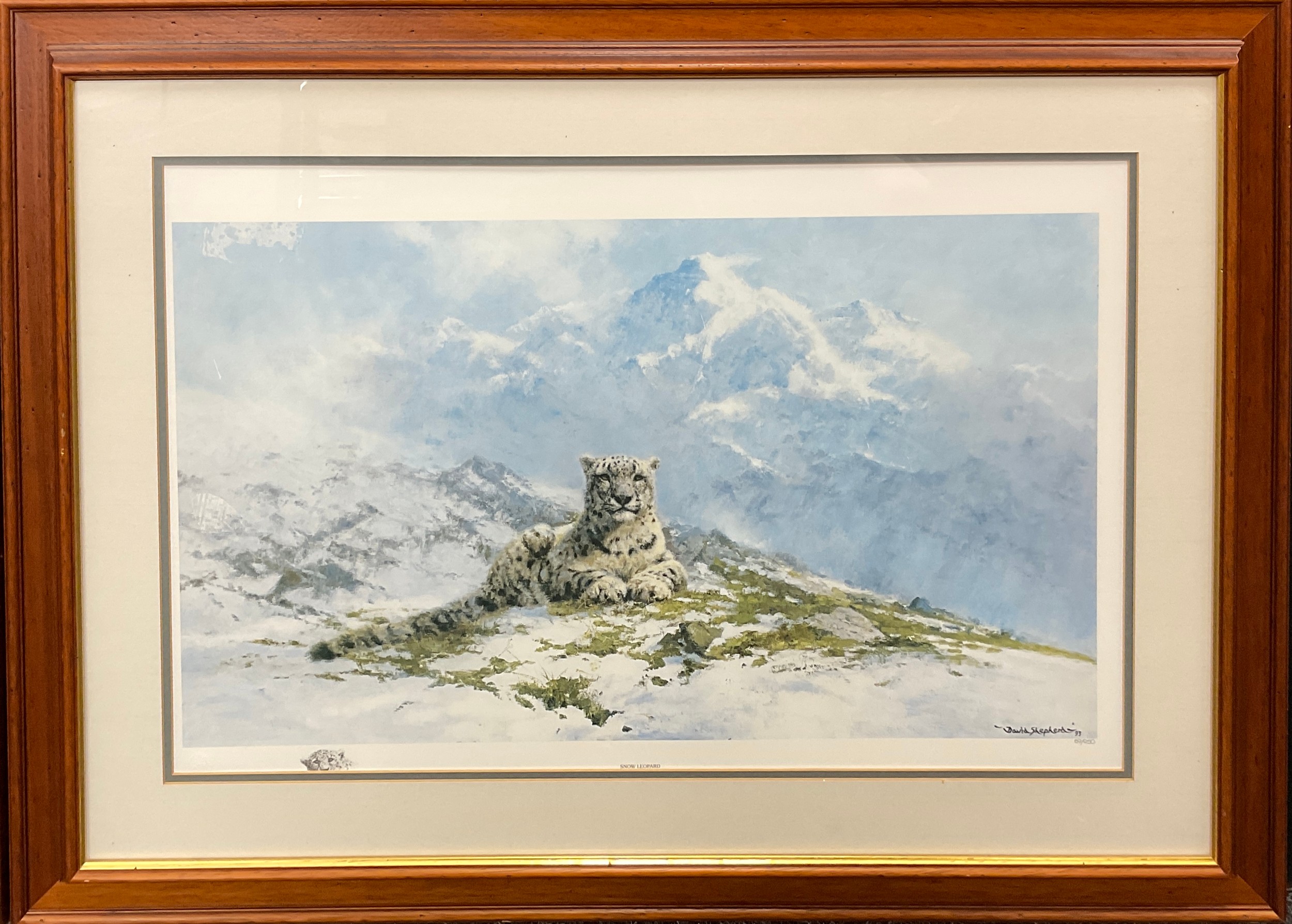 David Shepherd OBE (1931 - 2017), by and after, Snow Leopard, limited edition print, 69/950, 40cm - Image 2 of 4