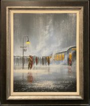 Jeff Rowland (1964-2018), ‘Safe with you’, signed, oil on canvas, 76cm x 61cm. With original