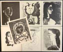 Pablo Picasso - A folio of seven Lithographic prints - Tête de Femme, Figure, Figure Noir, La