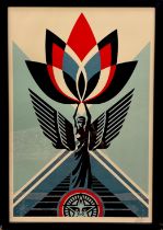 Shepard Fairey (American, bn. 1970), by and after, ‘Lotus Angel’, signed in pencil lower right