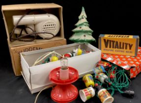Mid century vintage Christmas lights; etc (For Decorative Purposes only)