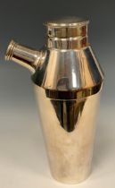 An Art Deco E.P.N.S cocktail shaker
