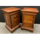 A pair of Willis and Gambier style bedside cabinets / chests, for John Lewis- each chest having a