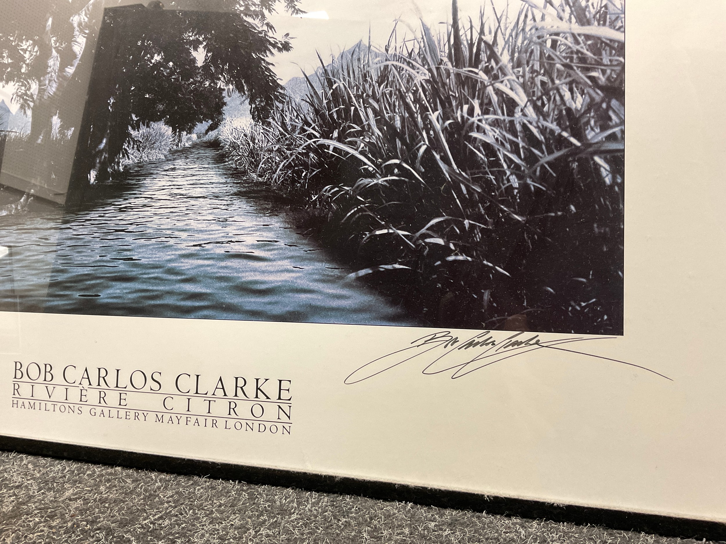 Bob Carlos Clarke (1950-2006), ‘Rivière Citron’, monochrome photographic print, signed lower right - Image 2 of 2