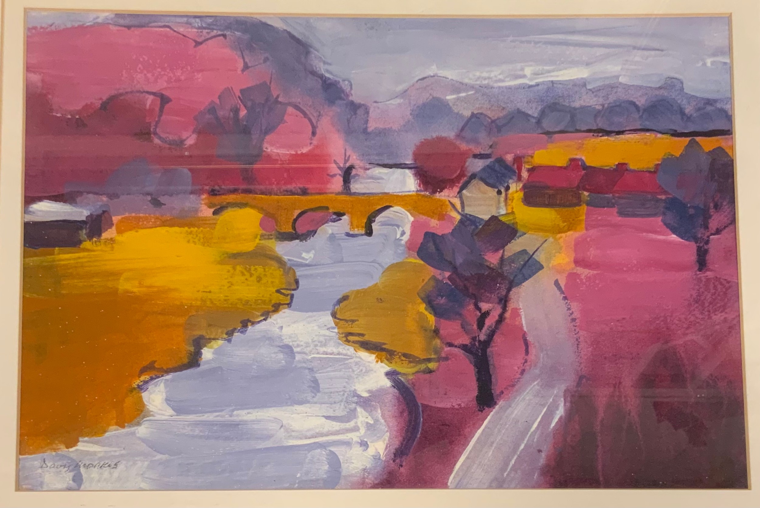 Davy Moakes (model British school), River Swale, Richmond, signed, Acrylic, 25cm x 35cm, and a - Image 2 of 4