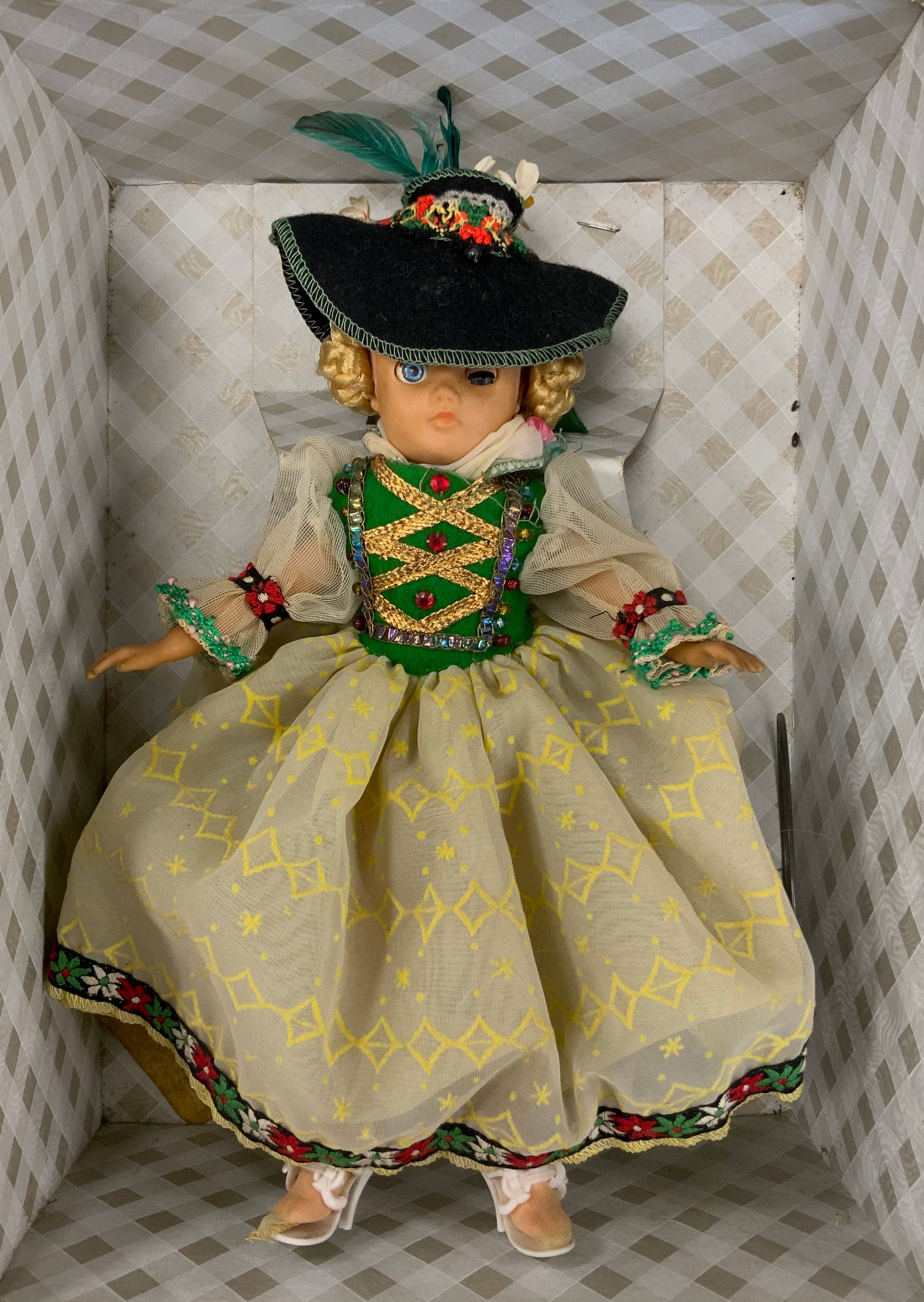 Boxes & Objects - Two Pedigree dolls in traditional costume, both boxed; compacts, Scent bottles, - Image 3 of 8