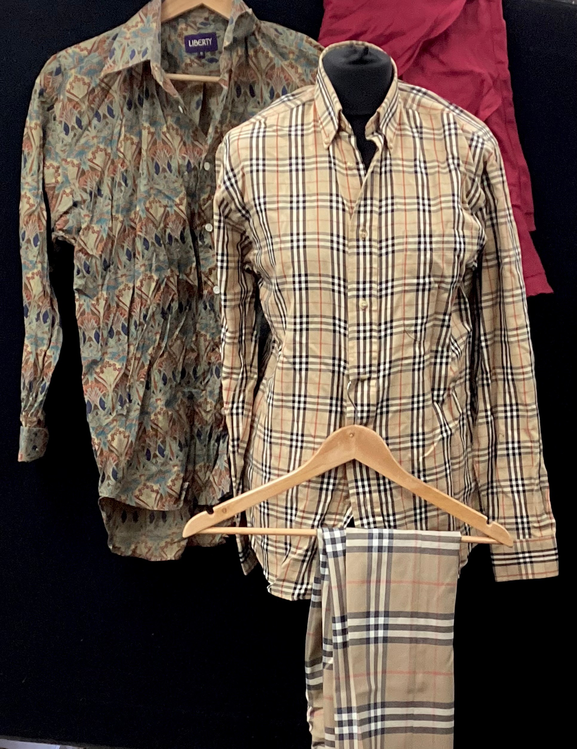 Ladies fashion - Burberry shirt, size S conforming trousers, size 8,Liberty shirt, size M, Laura