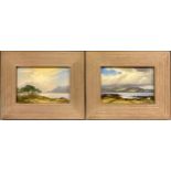 William J Swann, a pair, ‘Crofts, North Skye, Loch Dunvegan’, and ‘Sunrise over Loch Hourn, from