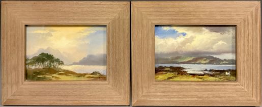William J Swann, a pair, ‘Crofts, North Skye, Loch Dunvegan’, and ‘Sunrise over Loch Hourn, from