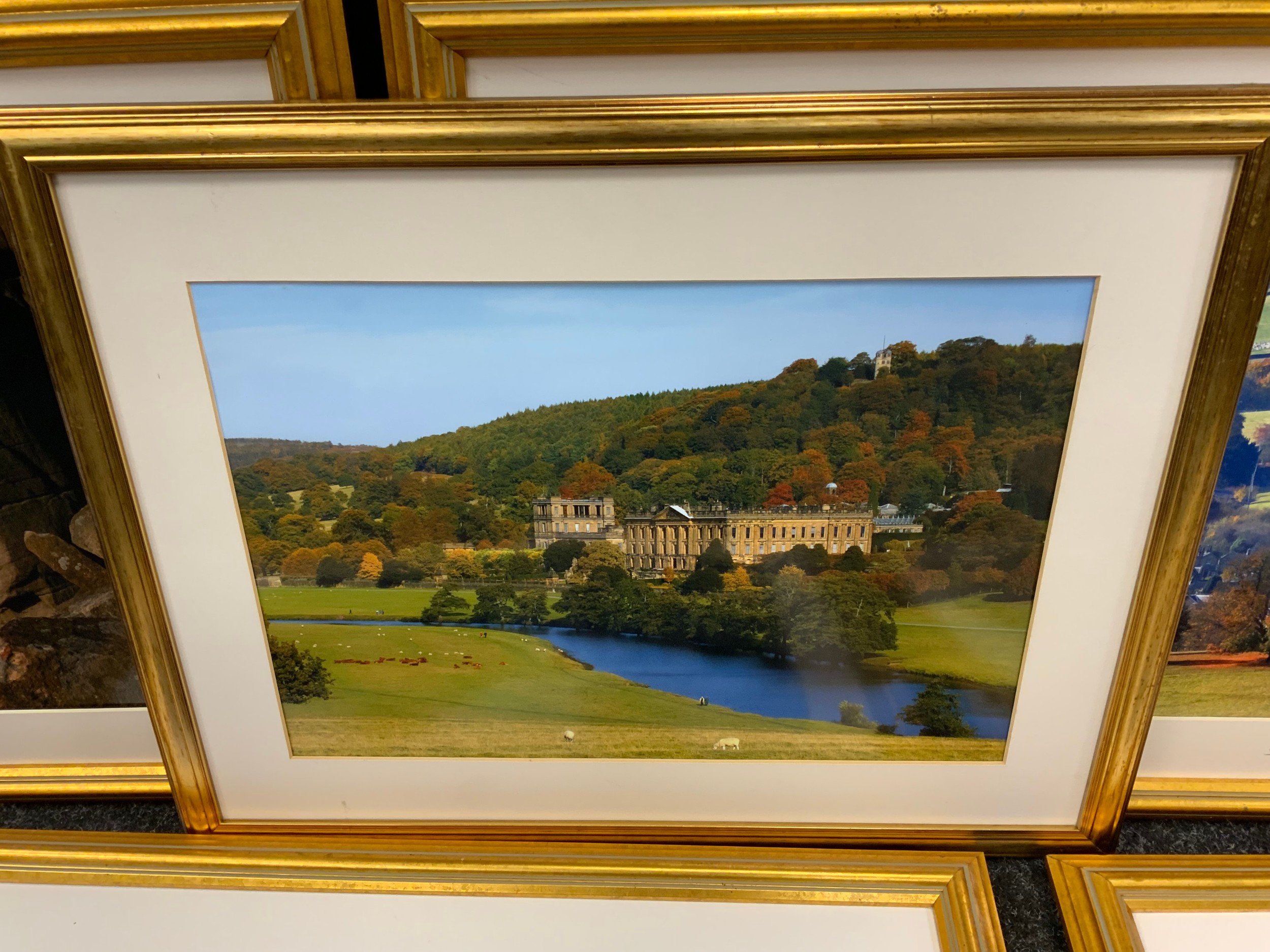 Stephen J. Parker, fine art photography - six Derbyshire landscapes; an ornate gilt effect - Image 5 of 5