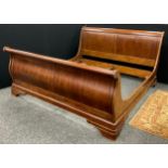 A Willis and Gambier ‘Antoinette’ type King size sleigh bed, for John Lewis, overall size 233cm long