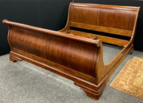 A Willis and Gambier ‘Antoinette’ type King size sleigh bed, for John Lewis, overall size 233cm long
