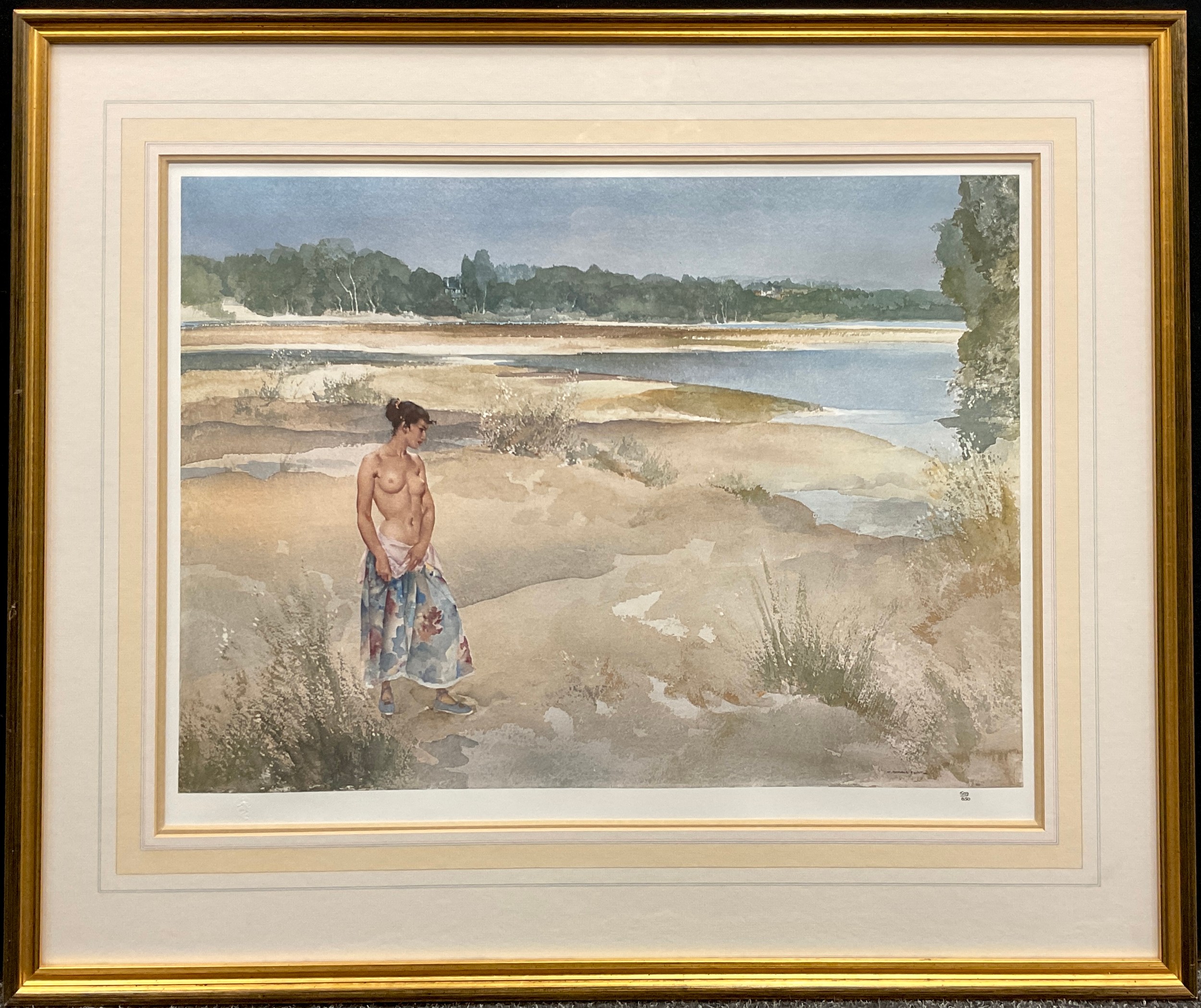 Sir William Russell Flint (1880-1969), after, ‘Carlotta on the Loire’, limited edition number 509/