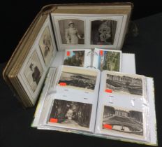 Postcards & Ephemera - a Victorian and later photograph album, mostly portraits including