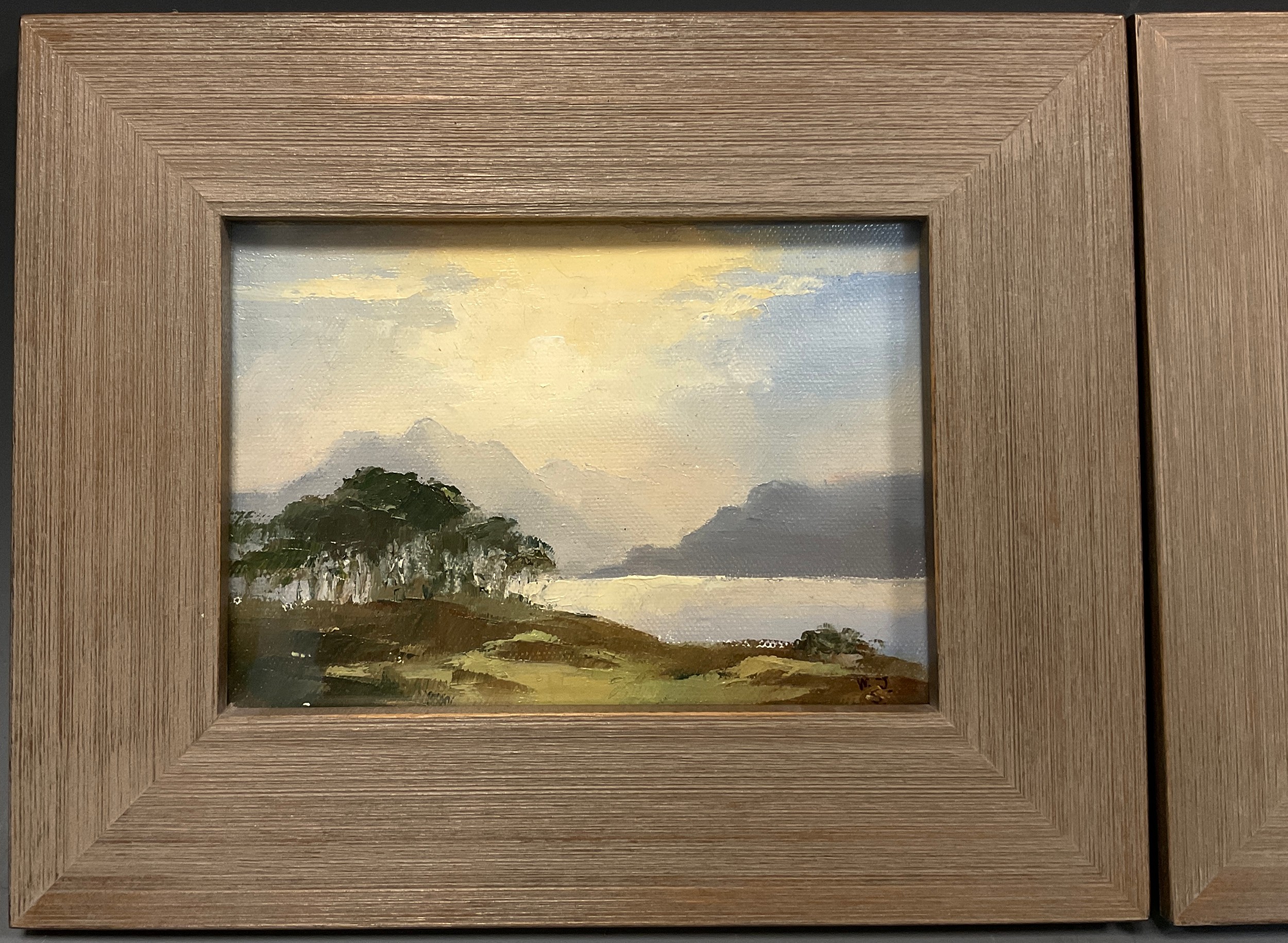 William J Swann, a pair, ‘Crofts, North Skye, Loch Dunvegan’, and ‘Sunrise over Loch Hourn, from - Image 3 of 3