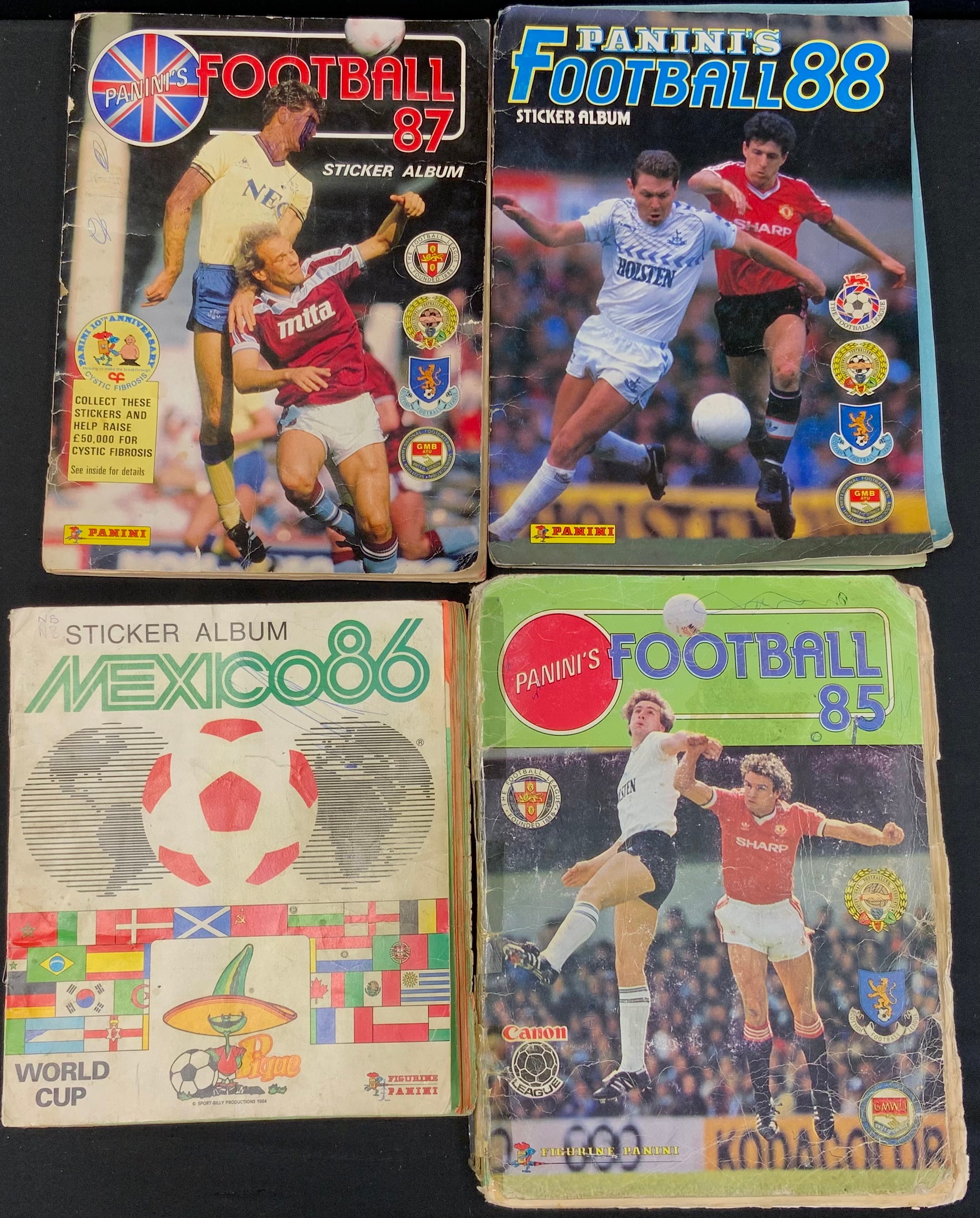 Panini Sticker Books - ' Mexico 86 ' World Cup football sticker album, complete; others Football 87,