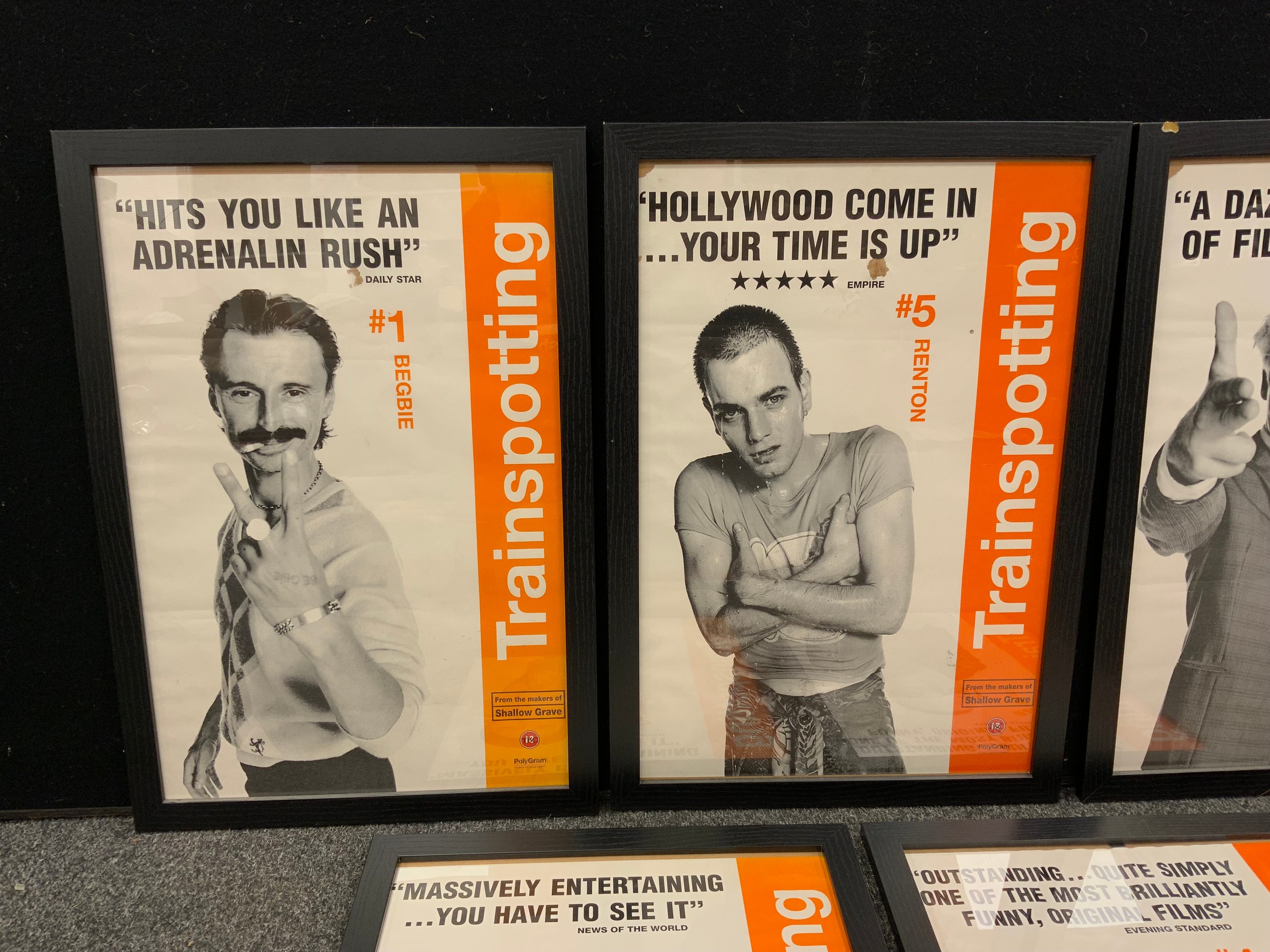 Trainspotting - set of five characters Cinema Lobby posters, Begbie, Diane, Spud, Sick Boy, and - Image 2 of 4
