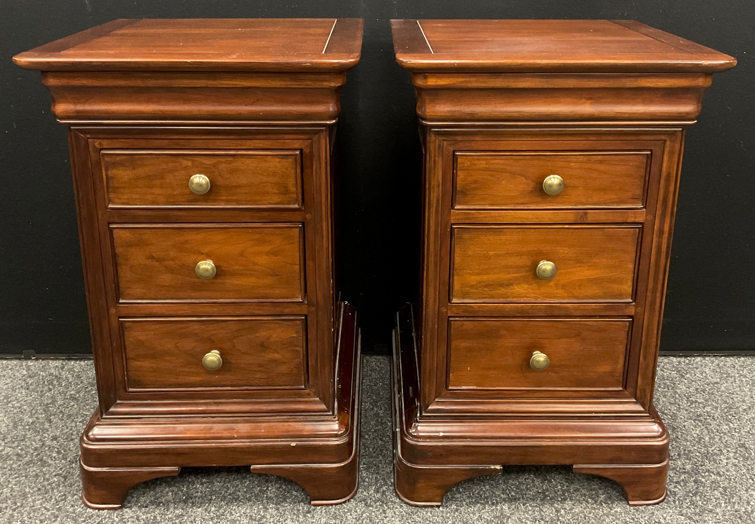 A pair of Willis and Gambier style bedside cabinets / chests, for John Lewis- each chest having a - Image 2 of 3