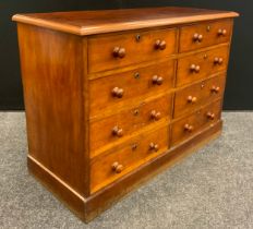 A mahogany chest of eight short drawers,105cm x74cmx 43cm