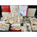 Stamps & Postcards - inc Donald MaGill, Mabel Lucie Attwell, etc, photographs, stamps and FDCs.