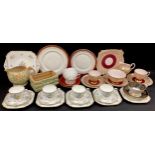 Mid century ceramics including- A part Shelley tea service for four, Beswick; etc