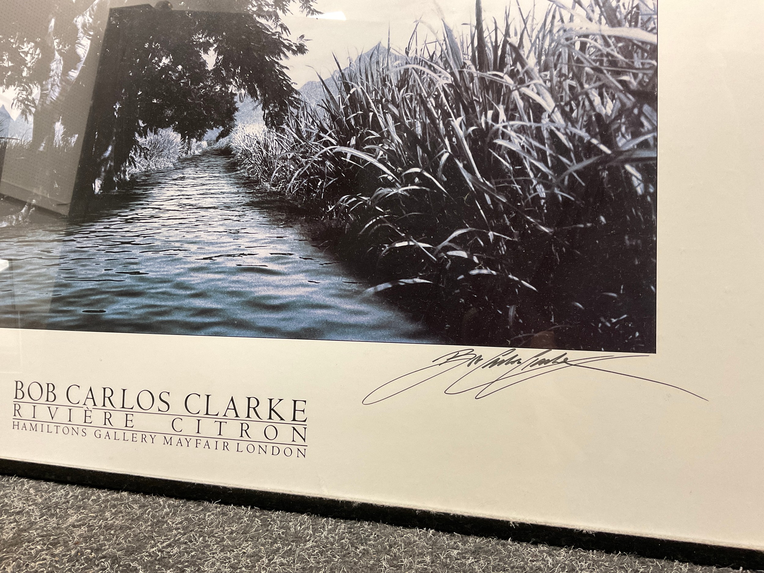 Bob Carlos Clarke (1950-2006), ‘Rivière Citron’, monochrome photographic print, signed lower right - Bild 2 aus 2