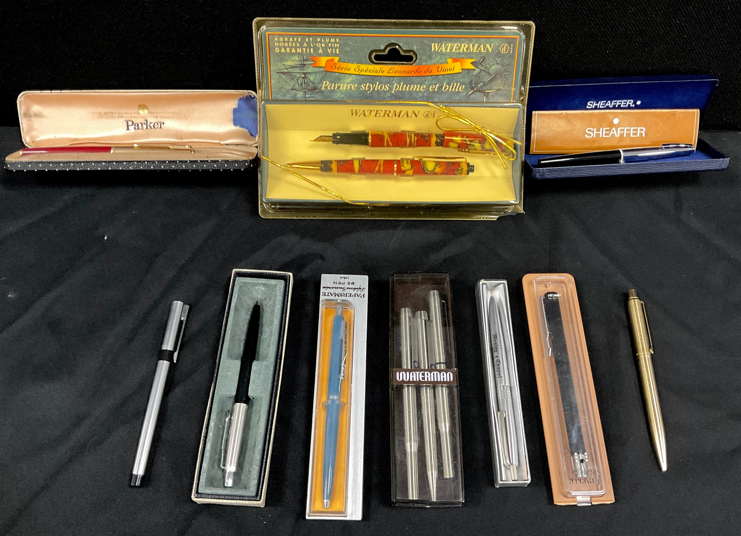 Pens & Writing Equipment - Watermans Leonardo Da Vinci fountain pen and roller ball set, sealed;