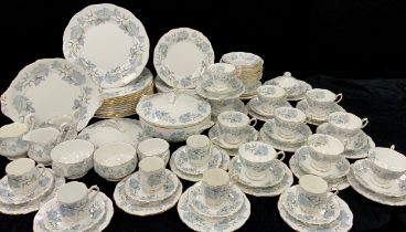 A Royal Albert ‘Silver Maple’ pattern part table service for twelve including; twelve dinner plates,