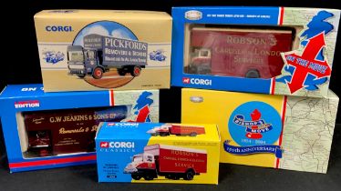 Corgi Classics including; Robsons of Carlisle Thames Trader Box Van, CC11002 Thames Trader Lutron