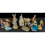 Royal Worcester Figures ‘Augus’ 12cm high, ‘Thursdays Child has far to go’ 16cm high, ‘Saturdays