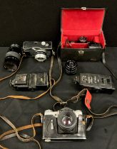 Cameras - Zorki 10 SLR, Zenit E, Keystone zoom 66 etc qty