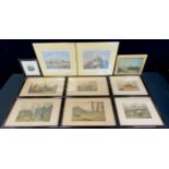 Henry Alken, after, set of four coloured etchings, Water Hen Shooting, Flacker Shooting, Coursing,