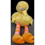 Extra large rare Big Bird official Sesame Street merchandise soft plush, height 152cm, width 74cm