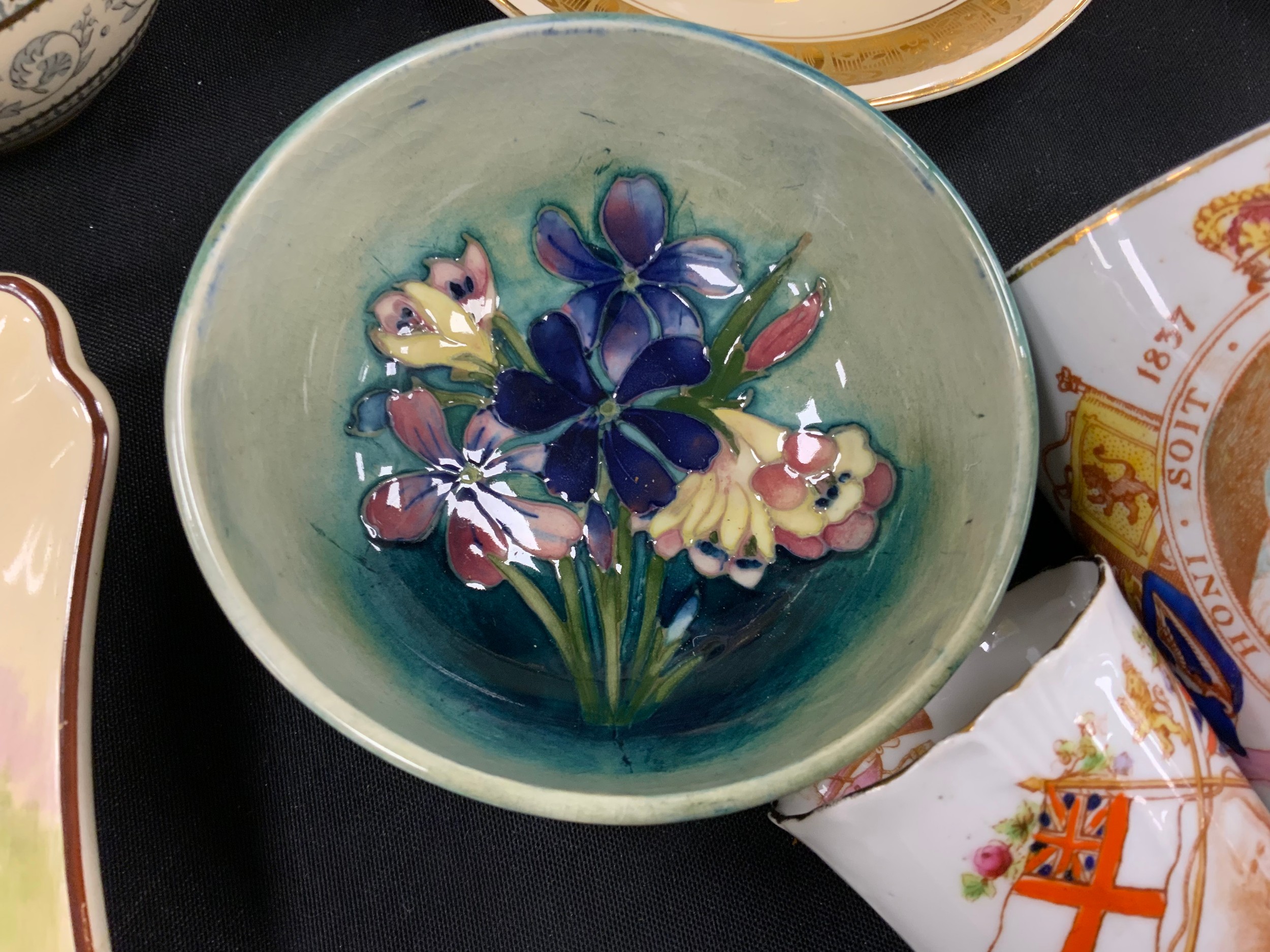 Ceramics - Moorcroft ‘Spring Flowers’ circular dish, 11cm dia, stamped mark to base, Wileman and - Image 2 of 2