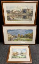English school, A Countryside village, watercolour, 41cm x 74cm; Sturgeon, by and after, The Village