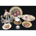 Royal Crown Derby figure of ‘Summer’ painted and signed, ME Townsend, 24cm high, others similar;