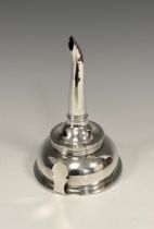 A George III silver wine funnel, Peter and Ann Bateman, London 1797, circular form, reeded