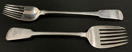 A George III silver Hanovarian pattern serving fork, John Robertson II & John Walton, Newcastle