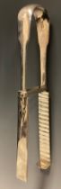 A pair of George III silver asparagus tongs, by Eley and Fearn, London 1804, initialled M, 22.5cm