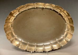 A George III silver oval lobed Strawberry dish, Andrew Fogelberg & Stephen Gilbert. London 1782,