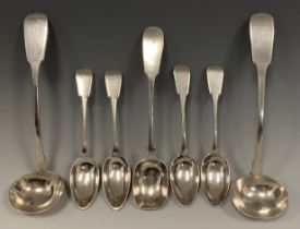 A pair of early 19th century Scottish Provincial silver toddy ladles, Wm Jamieson, Aberdeen c.