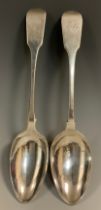 A George III provincial silver table spoon, James Barber & William Whitwell, York 1818, another