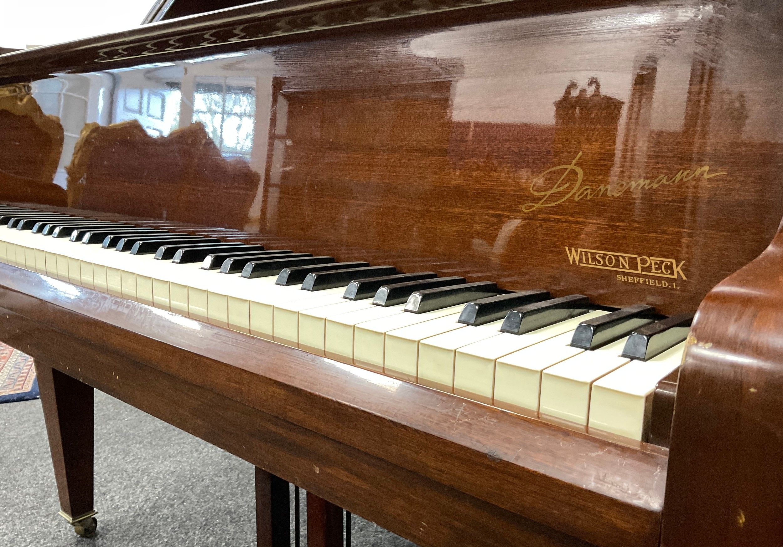 A Danemann Baby Grand Piano, manufacture number 29349, dated for 1911-1920. - Image 4 of 9