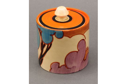 Clarice Cliff Fantasque Bizarre Autumn pattern three division toast rack printed marks, 7.4cm x 15. - Image 3 of 9