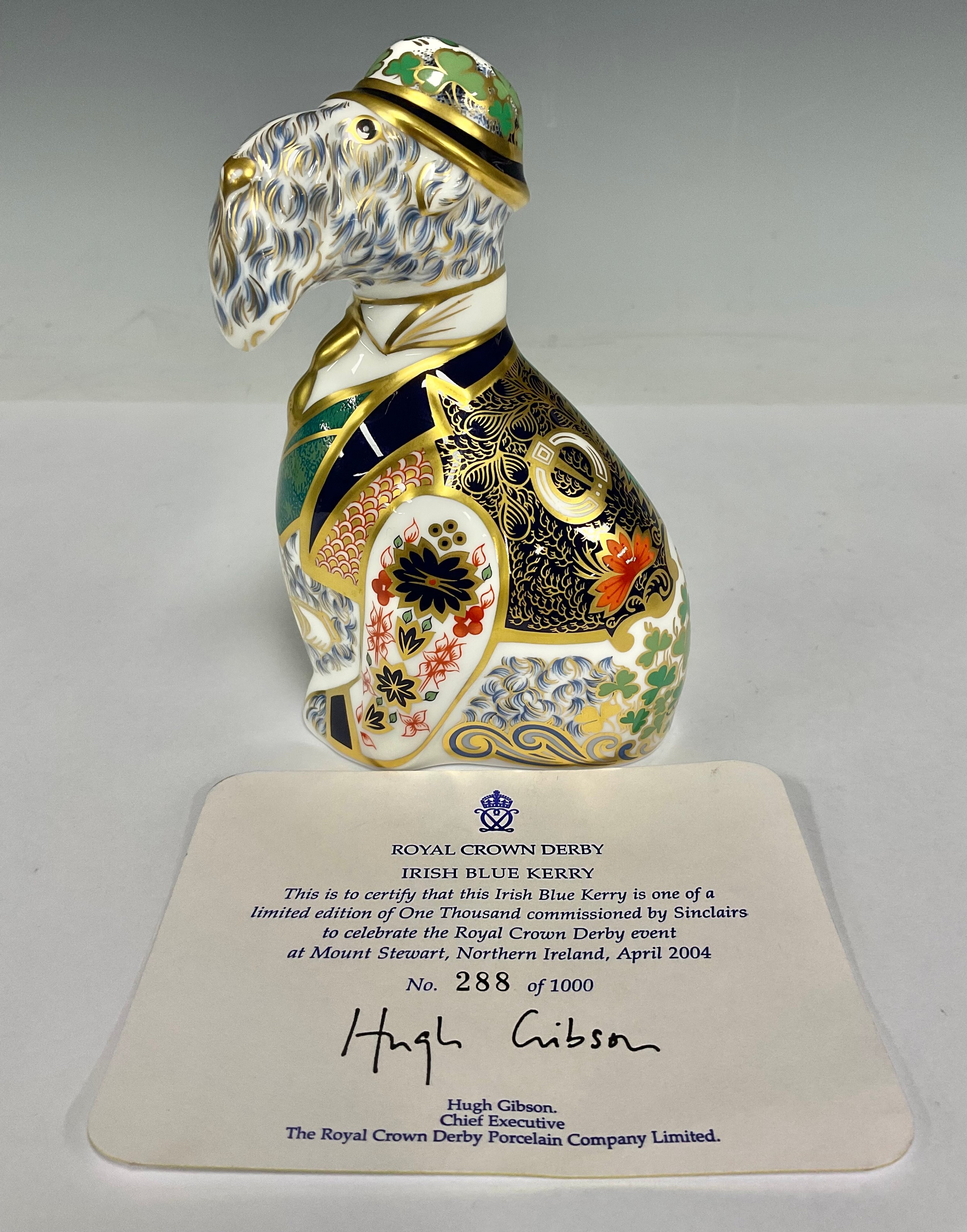 A Royal Crown Derby model, Irish Blue Kerry, commissioned by Sinclairs to celebrate the Royal