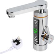 RRP £48.99 Electric Instant Heater Tap,Electric Instant Heater Faucet,360° Rotatable Stainless Hot