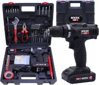 RRP £44.99 MYLEK Cordless Drill Set 18v Electric Driver DIY Combi Screwdriver Tool Kit, 1500mAh Li-
