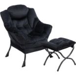 RRP £169 HollyHOME Armchair Accent Chair Lazy Chair with Footstool Relax Lounge Chair with