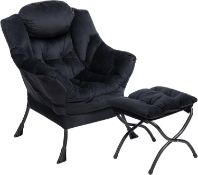 RRP £169 HollyHOME Armchair Accent Chair Lazy Chair with Footstool Relax Lounge Chair with