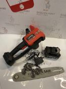 RRP £75.99 Cordless Chainsaw with Brushless Motor,12 inch Electric Chainsaw 20V,Chainsaw with 4Ah